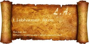 Liebhauser Ákos névjegykártya