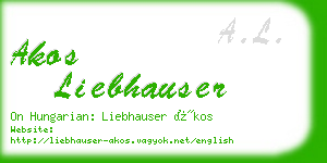 akos liebhauser business card